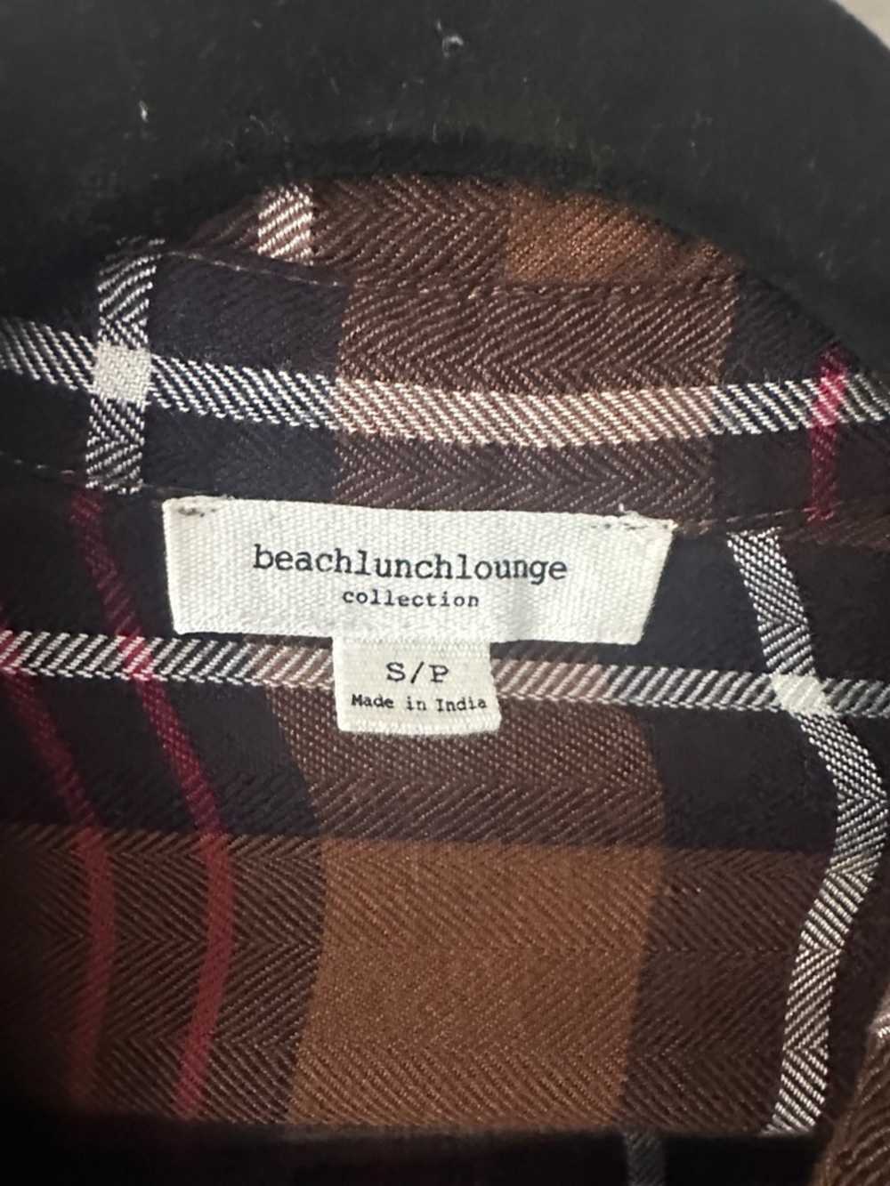 beachlunchlounge Brown Plaid Button-Down Shirt - Picture 3 of 8